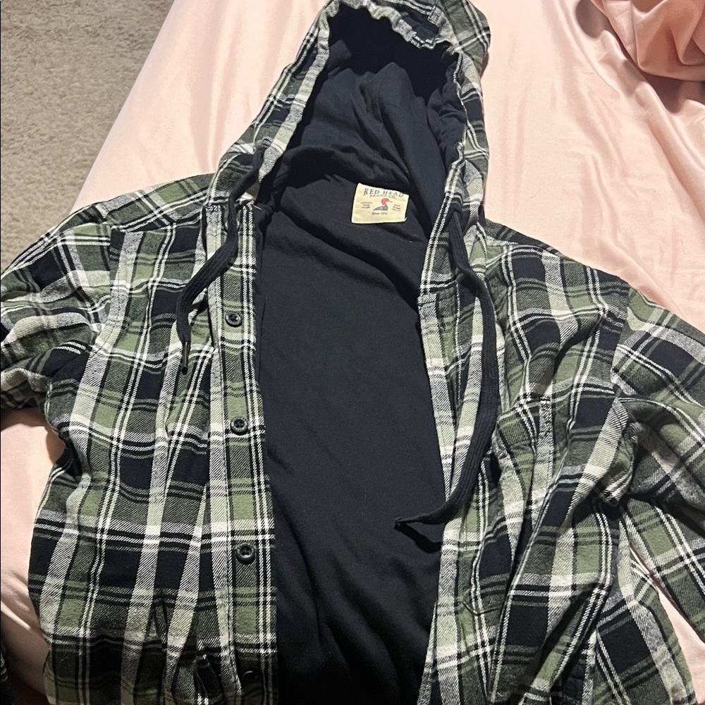Men's Plaid Hooded Jacket